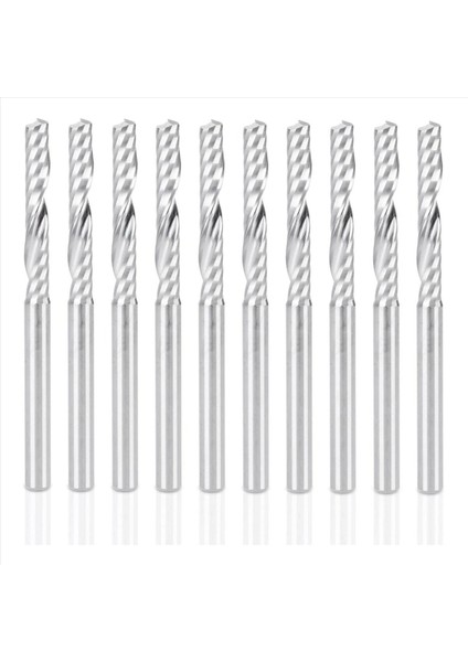 20 Paket Cnc Yönlendirici Bitleri 1/8 Inç Şeyh Spiral Upcut Yönlendirici Bit Tek Flüt Uç Freze Seti Freze Kesici Tungsten Çelik (Yurt Dışından) fırsatları