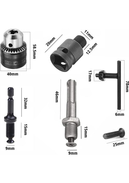 1 5-13MM Matkap Kıyma 1/2-20 Inf Sds ile Plus Adaptör ve Kolet Anahtar Matkap Yapma Elektrikli Matkap Dönüşümünü Delmek Için (Yurt Dışından) indirimleri
