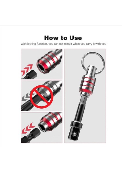 2x Bit Tutucu Anahtarlık 10 Pcs 1/4 Hex Shank Dağırlık Matkak Bıt Keyajı Hızlı Değişikliği Bağlantı Tutucu Matkap Vidalı Adaptör (Yurt Dışından) fırsatları