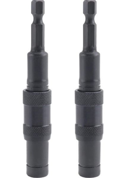 2 Paket Çeviren Bit Uç Tutucu Manyetik Vidalı Matkap Uç 1/4inch Altı Shank Hızlı Değişim Kilitleme Bit Tutucu (Siyah) (Yurt Dışından)