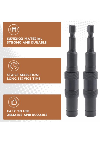 2 Paket Çeviren Bit Uç Tutucu Manyetik Vidalı Matkap Uç 1/4inch Altı Shank Hızlı Değişim Kilitleme Bit Tutucu (Siyah) (Yurt Dışından) indirimleri