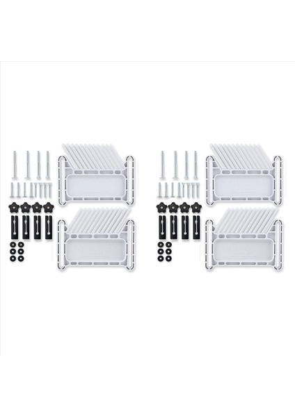 2x Yükseltilmiş Tüy Tahtası Güvenlik Cihazı Istiflenebilir Tüy Tahtası Çoğu Standart T-Slotları Masa Testerelerindeki T Rayları Beyaz (Yurt Dışından)