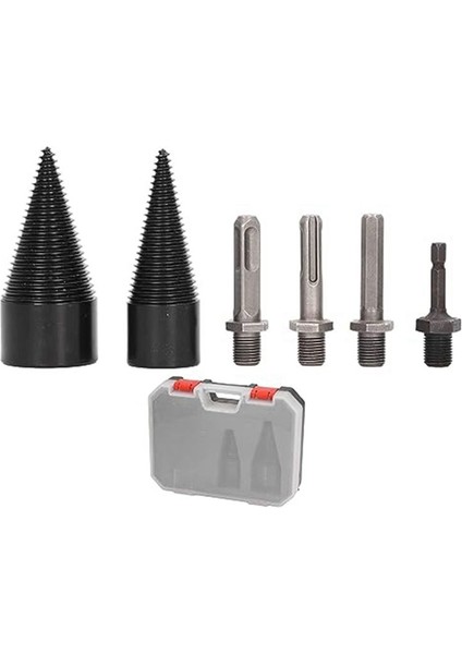 6 Kütük Ayırıcı Bit Paketi 32MM 42MM Çıkarılabilir Bölünebilir Koni Yakacak Odun Ayırıcı Bitleri 4 Saplı (Yurt Dışından)