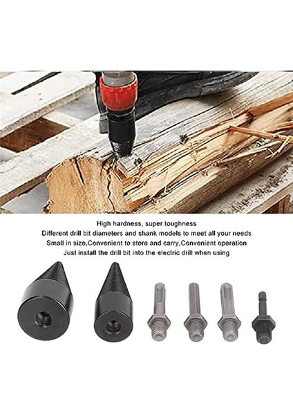 6 Kütük Ayırıcı Bit Paketi 32MM 42MM Çıkarılabilir Bölünebilir Koni Yakacak Odun Ayırıcı Bitleri 4 Saplı (Yurt Dışından) fırsatları