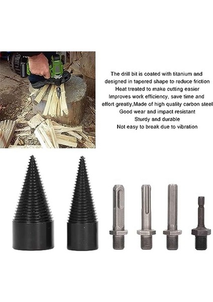6 Kütük Ayırıcı Bit Paketi 32MM 42MM Çıkarılabilir Bölünebilir Koni Yakacak Odun Ayırıcı Bitleri 4 Saplı (Yurt Dışından) indirimleri