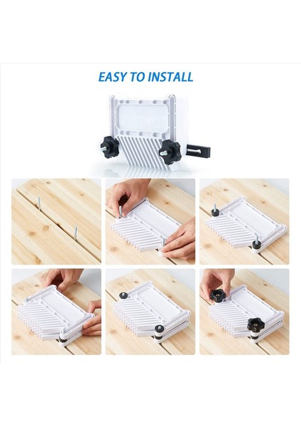 2x Yükseltilmiş Tüy Tahtası Güvenlik Cihazı Istiflenebilir Tüy Tahtası Çoğu Standart T-Slotları Masa Testerelerindeki T Rayları Beyaz (Yurt Dışından) indirimleri