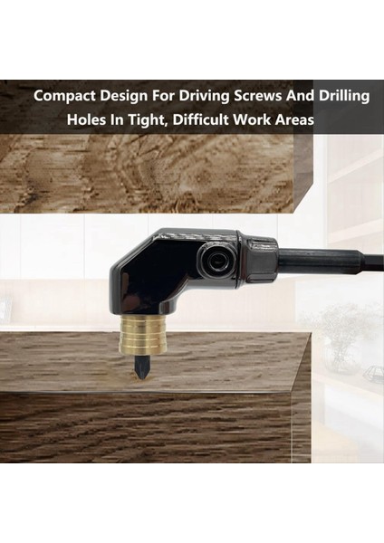 Sağ Açılı Matkap Eki Tüm Metal Gövde 90 Derece Matkap Adaptörü Çıkarılabilir Saplı Matkap Ucu Köşe Adaptörü (Yurt Dışından) fırsatları