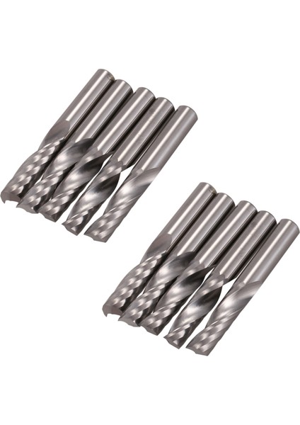 10PCS 6mm 1/4 Inç Karbür Cnc Yönlendirici Bitleri Tek Bir Flüt Uç Değirmeni Aletleri 22MM (Yurt Dışından)