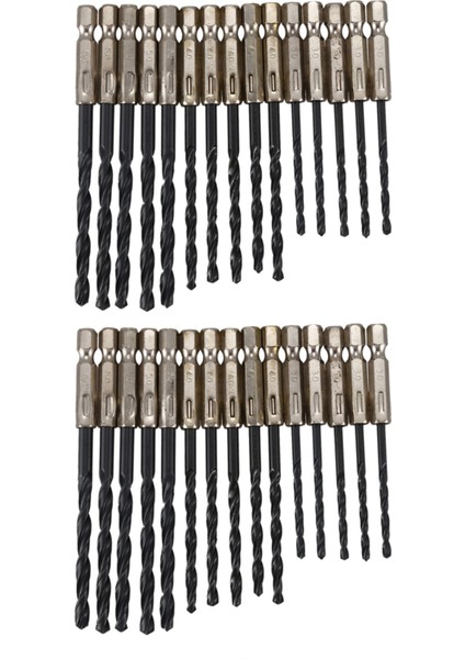 30 Pcs Yüksek Hızlı Çelik Titanyum Kaplamalı Matkap Bitleri Set 3 4 5 mm Hex Shank (Yurt Dışından)