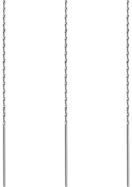 3x Hss Düz Şaft 4mm Twist Head 300MM Uzun Matkap Bit Gümüş Tonu (Yurt Dışından)
