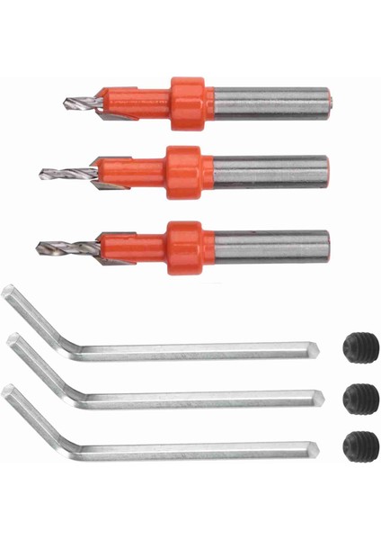 3 Pcs Counkink Matkap Bit Seti Ahşap Delik Matkap Bit Kereste Ahşap Çalışma Matkap Bitleri Ahşap Vida Kesici Için Hex Anahtarı (Yurt Dışından)