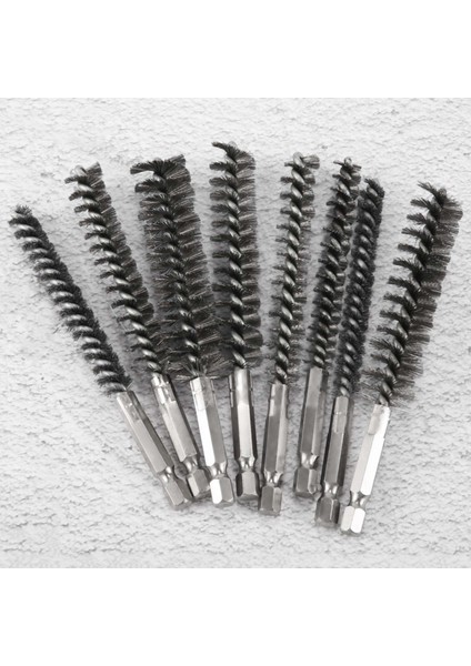 8pcs Tel Fırça Matkap Bit Seti 1/4 Inç Altıgen Şafak Çelik Tel Bükme Fırçası Sondaj Için Uygun Perküsyon A (Yurt Dışından) fiyatları