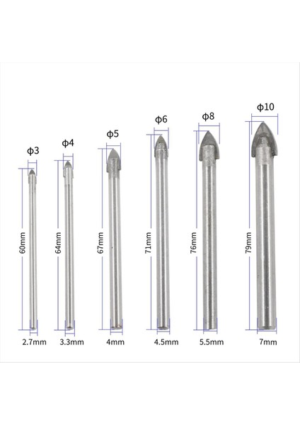 6 Parçalı Ahşap Bit Seti Cam-Seramik Mermer Fayans Beton Bitinin Genişletilmesi Için Uygundur (Yurt Dışından) fiyatları