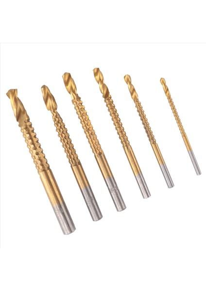 6 Paket Titanyum Kaplamalı Hss Twist Bits 3-8mm Tutuklu Yan Kesim Bitleri Plastik Metal Ahşap Delikler Için Ağaç Işleme Araçları (Yurt Dışından) modelleri