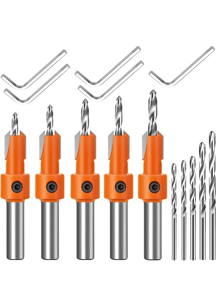 Counterk Matkap Bit 5 Pcs Hızlı Değişiklik 8mm Ayarlanabilir Counterk Matkap Bit Seti 5 Pcs Değiştirilebilir Matkap Bitleri (Yurt Dışından) modelleri