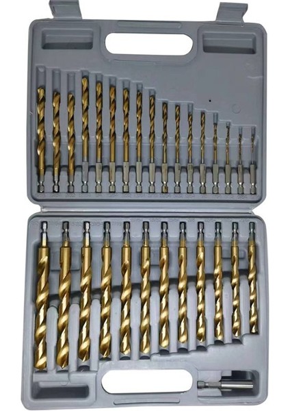 30 Pcs Titanyum Etki Matkap Bit Seti Hex Hss Twist Matkap Bitleri Çelik Bakır Alüminyum Çinko Alaşımı Için Depolama (Yurt Dışından)