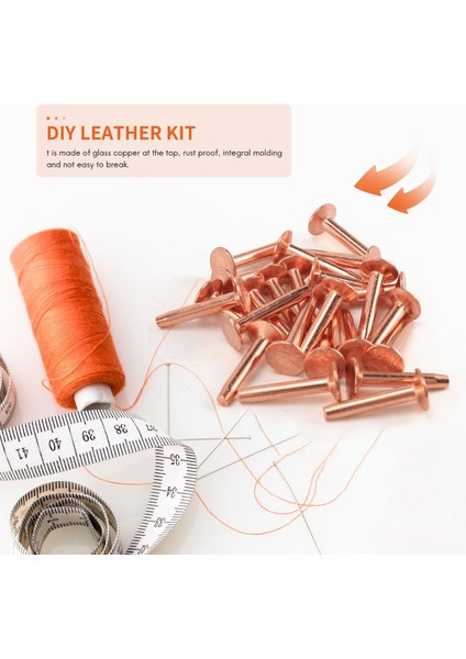 25 Set Bakır Perçin Çapak Yıkayıcı 3/4 Inç Uzunluğunda Deri Bakır Perçin Bağlantı Elemanı Cüzdanlar Için Deri Diy Zanaat Malzemeleri (Yurt Dışından) fiyatları