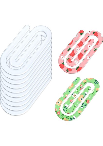 10 Paket Süblimasyon Boşlukları Akrilik Klipler 4 Inç x 2 Inç Jumbo Kipler Isı Transferi Için Temiz (Yurt Dışından)