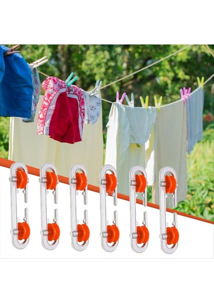 6 Pcs Clothyline Serpme Alüminyum Ağır Hizmetli Dış Mekan Giysisi Hattı Ayırıcı Kasnak Ağır Yükler ve Çamaşır Hattı (Yurt Dışından) modelleri