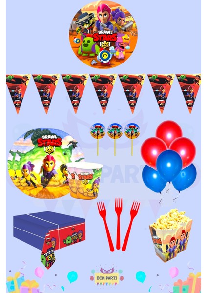 Brawl Stars Temalı 32 Kişilik Ultra Doğum Günü Parti Seti