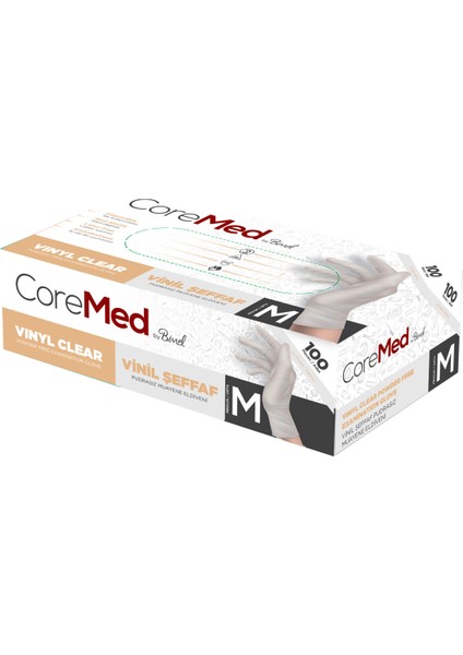 Vinil Şeffaf Pudrasız Muayene Eldiveni M - 5 Paket 100'LÜ fiyatları
