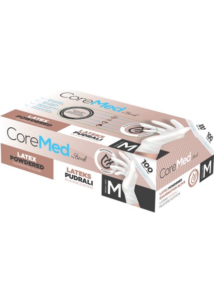 Lateks Pudralı Muayene Eldiveni M-3 Paket 100'LÜ fiyatları