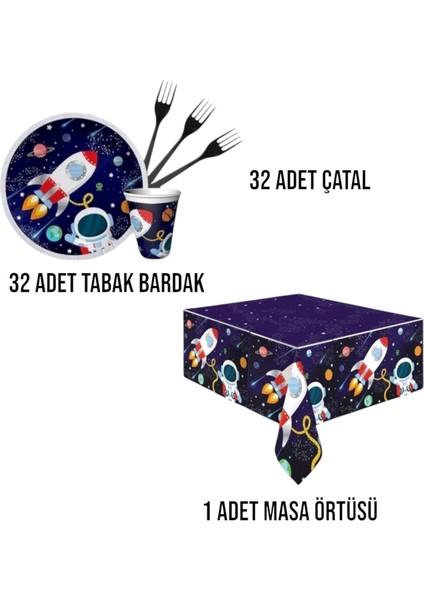 Galaksi Uzay Temalı 32 Kişilik Doğum Günü Parti Seti fiyatları