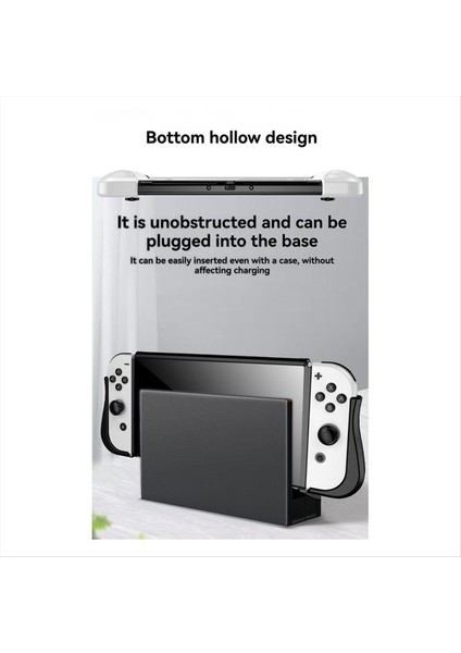 Nintendo Anahtarı Için Takılabilir Kılıf OLED Yumuşak Silikon Ergonomik Kavrama Koruyucu Kabuk Kapak Oyun Aksesuarı Beyaz (Yurt Dışından) modelleri