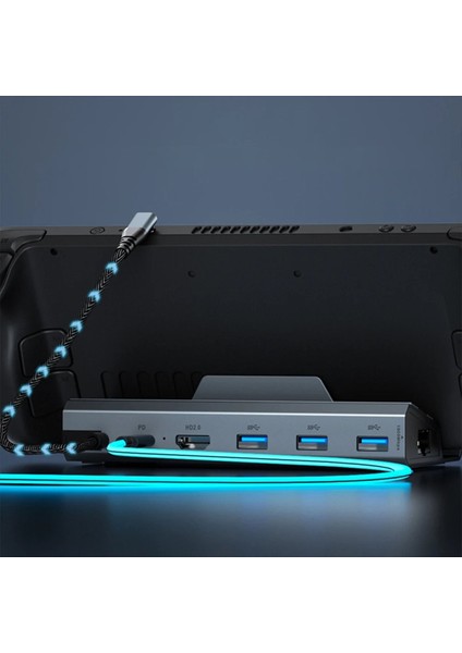 Shunt Hub Uzatma Tipi C Usb3.0 Docking Istasyonu HDMI Uyumlu USB Oyun Tutucu Base Steam Güverte Oyunu Konsolu (Yurt Dışından) modelleri