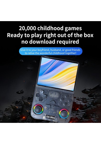 J36 Ultra Handheld Retro Oyun Konsolu 64G 20000 Oyunlar 3.5 Inç Video Taşınabilir Oyun Oyuncusu 20+ Simülatör B&#39;yi Destekliyor (Yurt Dışından) modelleri