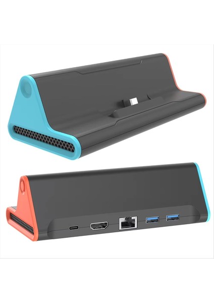 Switch 2 Bağlantı Istasyonu Için HDMI Uyumlu USB ve Tip C Bağlantı Noktaları Oyun Konsolu Oyun Deneyimi Için Şarj Standı (Yurt Dışından)