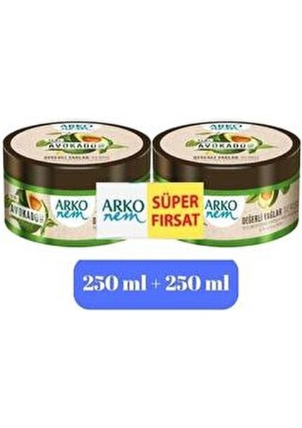Nem Avokado Yağlı 250 ML+250 ML Nemlendirici Cilt Tipi Normal İçin Hızlı Emilim fiyatları