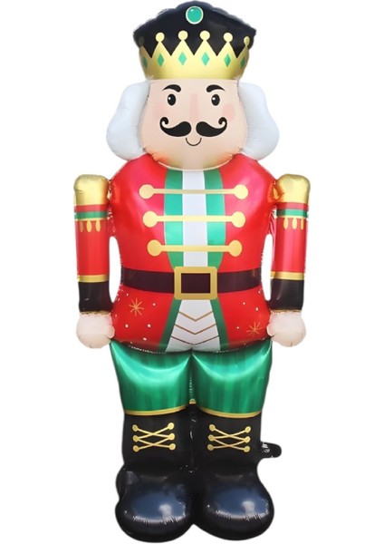 Renkli Ayaklı Kurşun Asker Folyo Balon Yılbaşı Süsü, Eğlenceli ve Canlı Dekorasyon Sesi