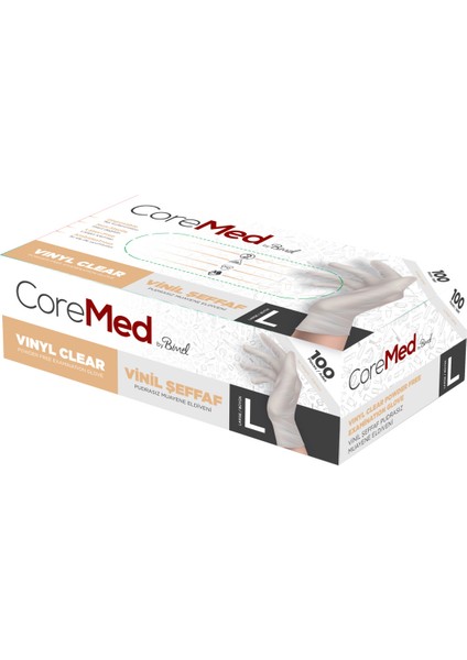 Vinil Şeffaf Pudrasız Muayene Eldiveni L - 3 Paket 100'LÜ fiyatları