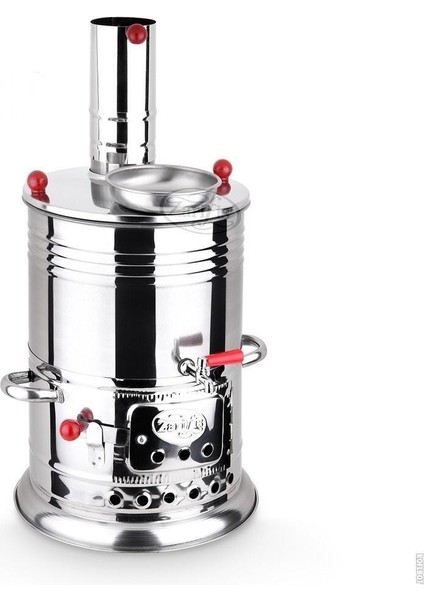 Zarif Iş Orta Boy (5lt) Odunlu Kömürlü Semaver