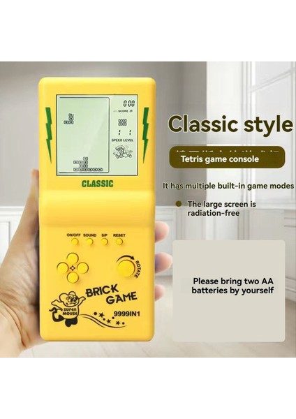 Nostaljik Cep Oyunu Klasik Retro El Oyunları Tetris Konsolu Için Çocuk Makinesi Çocuk Bulmaca Oyuncaklar Sarı (Yurt Dışından) indirimleri