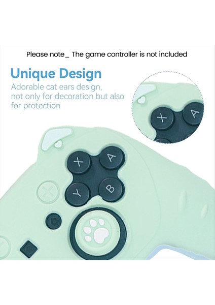 Nintendo Switch Için 2 Pro Cat Paw Controller Cilt Tutarları Set Set Cuestion, Yumuşak, Yumuşak, Anti-Slip Koruyucu Kapak Konforlu Oyun (Yurt Dışından) fiyatları