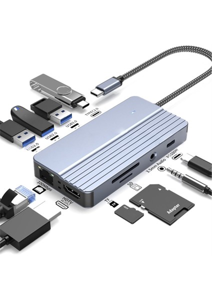 Cep Telefonları Dizüstü Bilgisayarlar ve Steam Oyun Konsolları Için 4K 10&#39 U 1 Arada Genişletme Bağlantı Istasyonu Hdtv Adaptör Tip-C Genişletme Bağlantı Istasyonu (Yurt Dışından) fırsatları