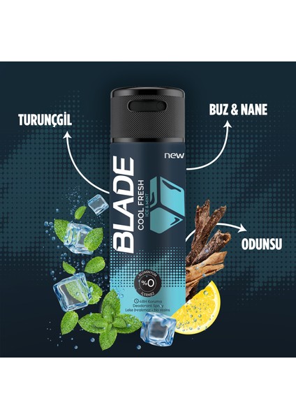 Cool Fresh Edt Erkek Parfüm 70 ml & Deodorant 3X150 ml