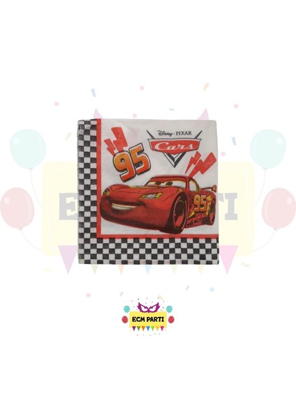 Cars Arabalar Temalı Baskılı 20 Adet Peçete - Doğum Günü Parti Seti Malzemeleri fiyatları