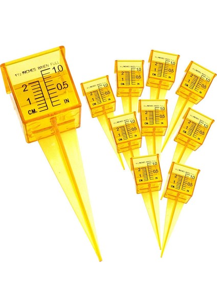 20PCS Yağmur Göstergesi Yeniden Kullanılabilir Bahçe Su Göstergesi Gösterge Gösterge Parlak Sarı Çim Yağmur Göstergesi Açık Su Ölçüm Aracı, (Yurt Dışından) fiyatları