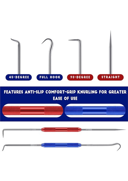 8 Pcs Çift Noktalı Scriber, Metal Scribe Aracı Kanca ve Seçim Aracı Düz ​​45 Derece 90 Derece Uç Işaretleme Aracı (Yurt Dışından) indirimleri