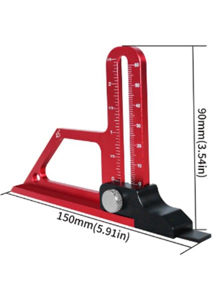 0-60MM Ayarlanabilir Tablo Testere Derinlik Göstergesi, Alüminyum Alaşım Ölçüm Göstergesi Bıçak Yönlendirici Bitleri Yükseklik (Yurt Dışından) modelleri