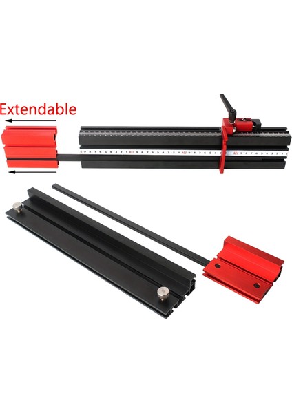 75 Tip Teleskoping Alüminyum Profil Yönlendirici Çit T-Track Tablo Testere Çit Ağaç Işleme T-Yöresi Mıter Trach Fıce B (Yurt Dışından) modelleri