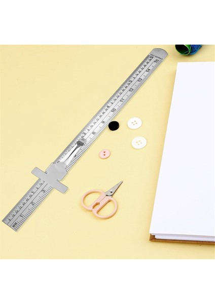 3 Paket Paslanmaz Çelik Cetvel 15 cm Metal Metrik Cetvel Seti, Makinist&#39;in Hassas Milimetre Cetveli, Ölçüm Araçları (Yurt Dışından) modelleri