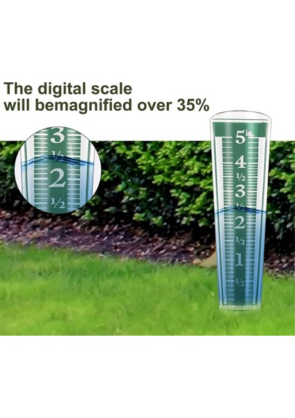 5 Inç Bahçe Yağmur Ölçer Yağmur Göstergesi Açık Yağmur Göstergesi Bahçe Yağmur Büyütme Ölçeği ve Sayıları (Yurt Dışından) fiyatları