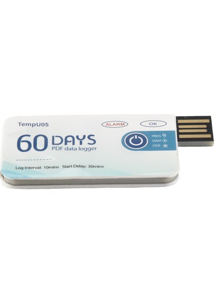 Sıcaklık Veri Günlüğü TEMPU05 60 Gün Pdf Rapor Sıcaklık Kaydedici Tek Kullanım USB Sıcaklık Kayıt Aleti (Yurt Dışından) fiyatları