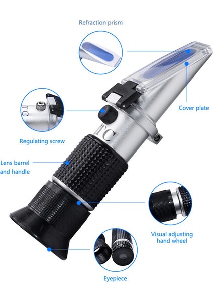 Taşınabilir Brix Refraktometre 0-90% El Tipi Şeker Içerik Metre Meyve Çorbası Test Cihazı Ölçüm Enstrümanı (Yurt Dışından) indirimleri