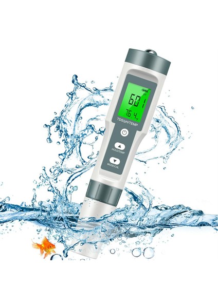 Tds/ph/sıcaklık Su Için 3-1 Arada Ph Metre, 0-14 Ph Dijital Ph Metre, 0.01 Yüksek Hassas Su Kalitesi Test Cihazı (Yurt Dışından) fiyatları