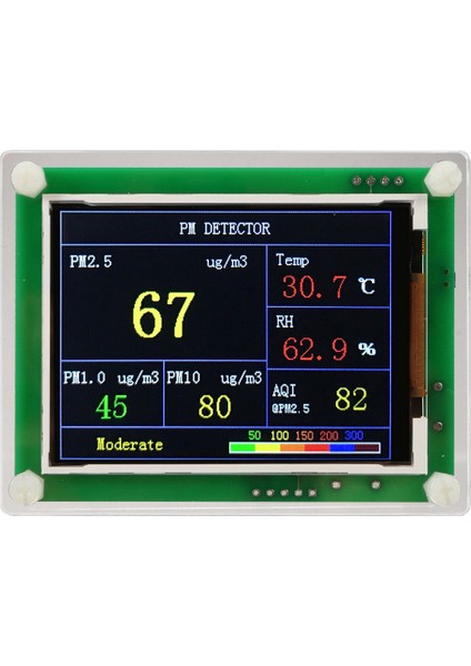 2.8 Inç Yüksek Oranlı Dijital Araba Pm2.5 Hava Kalitesi Dedektörü Test Cihazı Ev Gaz Monitör Sıcaklığı ve Nem Dedektörü (Yurt Dışından)
